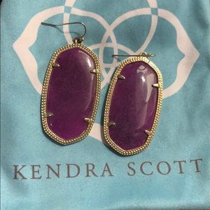 Kendra Scott purple and gold Drop earrings